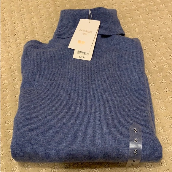 uniqlo women cashmere turtleneck sweater blue - Picture 5 of 8